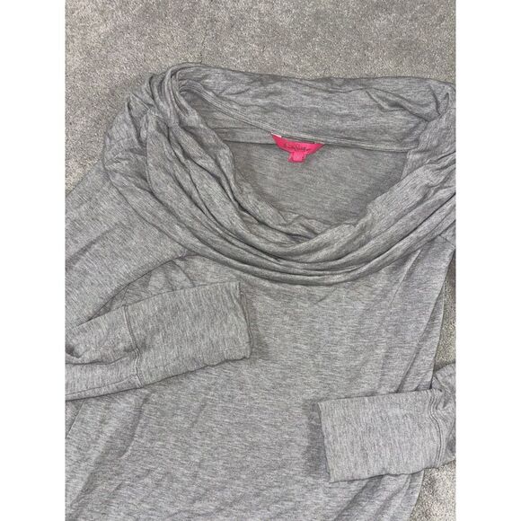 Lilly Pulitzer Gray Belinda Off‎ the Shoulder Pullover Sweater Top Sz Small - Picture 1 of 8